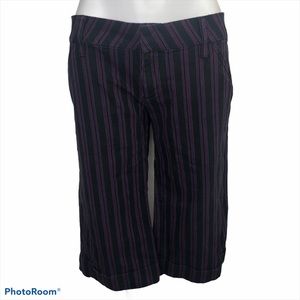 Hurley Walking Short Pants Black Purple Stripes 9